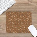 Dino Skeleton Fossil Pattern Print Mouse Pad