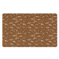 Dino Skeleton Fossil Pattern Print Polyester Doormat