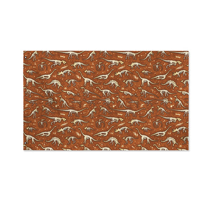 Dino Skeleton Fossil Pattern Print Polyester Flag