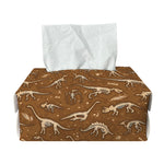 Dino Skeleton Fossil Pattern Print Rectangle Tissue Box Cover
