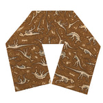Dino Skeleton Fossil Pattern Print Scarf