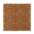 Dino Skeleton Fossil Pattern Print Silk Bandana