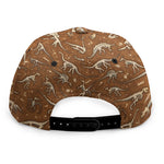 Dino Skeleton Fossil Pattern Print Snapback Cap