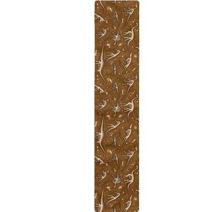 Dino Skeleton Fossil Pattern Print Table Runner