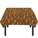 Dino Skeleton Fossil Pattern Print Tablecloth