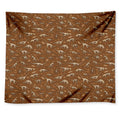 Dino Skeleton Fossil Pattern Print Tapestry