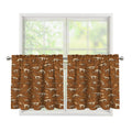 Dino Skeleton Fossil Pattern Print Tier Curtains