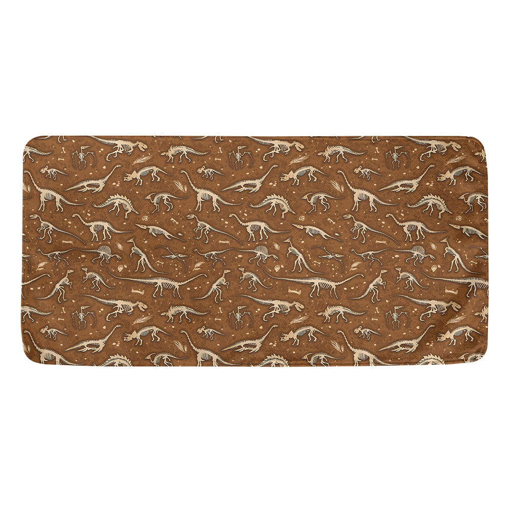 Dino Skeleton Fossil Pattern Print Towel