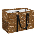Dino Skeleton Fossil Pattern Print Utility Tote Bag