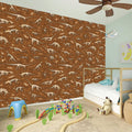 Dino Skeleton Fossil Pattern Print Wall Sticker