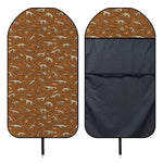 Dino Skeleton Fossil Pattern Print Waterproof Car Seat Cover