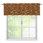 Dino Skeleton Fossil Pattern Print Window Valance