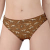 Dino Skeleton Fossil Pattern Print Women's Panties