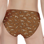 Dino Skeleton Fossil Pattern Print Women's Panties