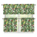 Dinosaur And Prehistoric Plants Print 3 Piece Kitchen Curtains