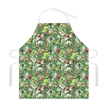 Dinosaur And Prehistoric Plants Print Adjustable Apron