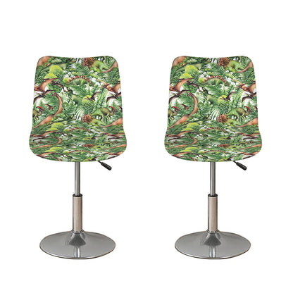 Dinosaur And Prehistoric Plants Print Bar Stool Covers