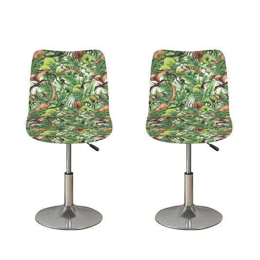 Dinosaur And Prehistoric Plants Print Bar Stool Covers