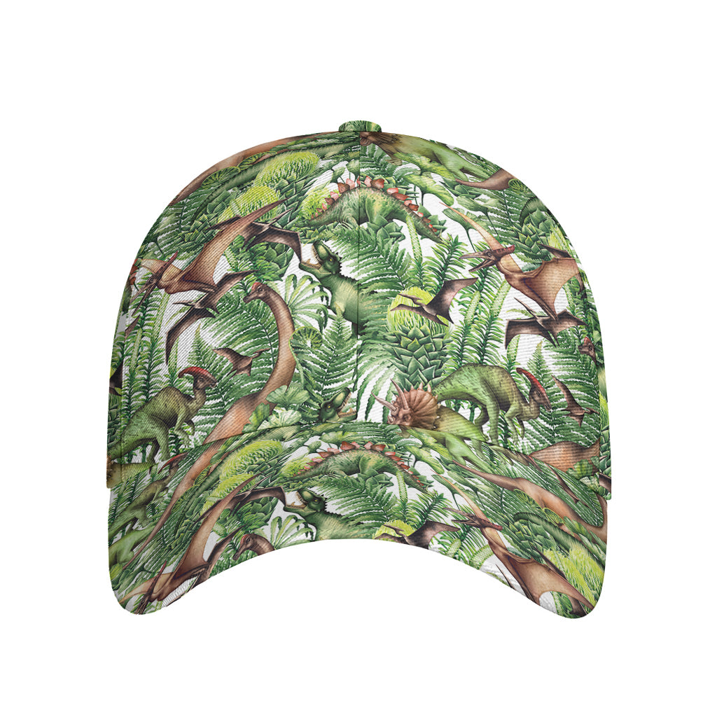 Dinosaur And Prehistoric Plants Print Baseball Cap