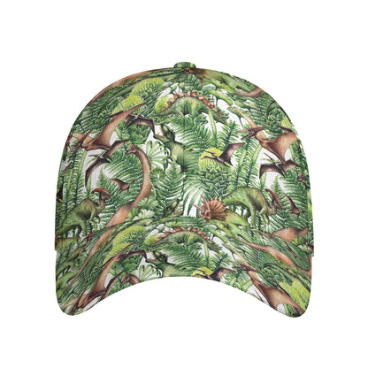 Dinosaur And Prehistoric Plants Print Baseball Cap