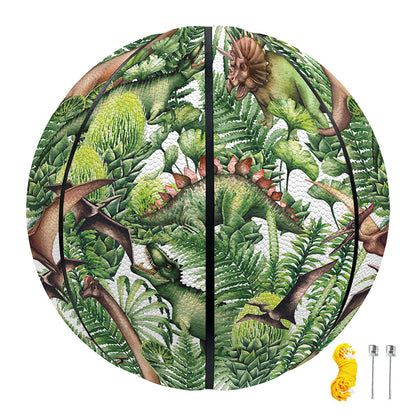 Dinosaur And Prehistoric Plants Print Basketball