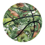 Dinosaur And Prehistoric Plants Print Basketball