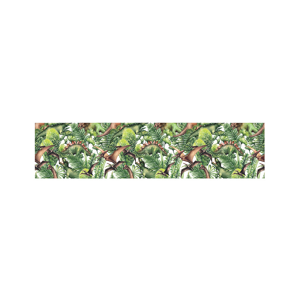 Dinosaur And Prehistoric Plants Print Bed Runner