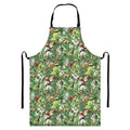 Dinosaur And Prehistoric Plants Print Bib Apron With Pocket