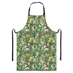Dinosaur And Prehistoric Plants Print Bib Apron With Pocket