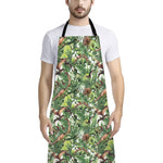 Dinosaur And Prehistoric Plants Print Bib Apron With Pocket