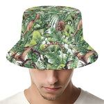Dinosaur And Prehistoric Plants Print Bucket Hat