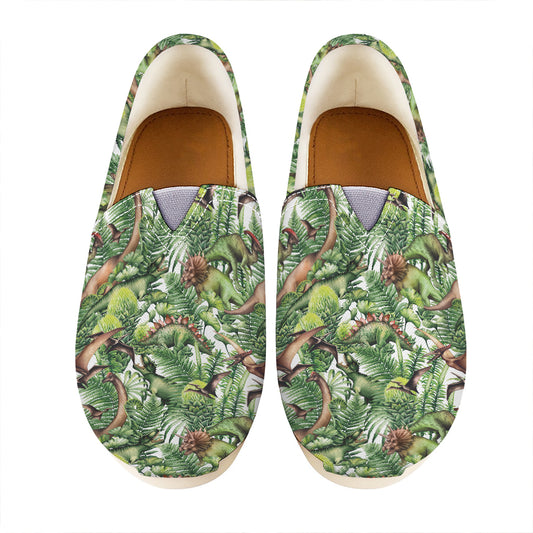 Dinosaur And Prehistoric Plants Print Casual Shoes