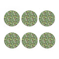Dinosaur And Prehistoric Plants Print Coaster Set
