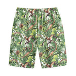 Dinosaur And Prehistoric Plants Print Cotton Shorts