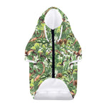 Dinosaur And Prehistoric Plants Print Dog Zip Up Hoodie