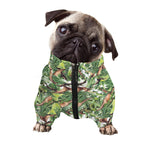 Dinosaur And Prehistoric Plants Print Dog Zip Up Jacket
