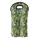 Dinosaur And Prehistoric Plants Print Double Neoprene Wine Tote