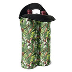 Dinosaur And Prehistoric Plants Print Double Neoprene Wine Tote
