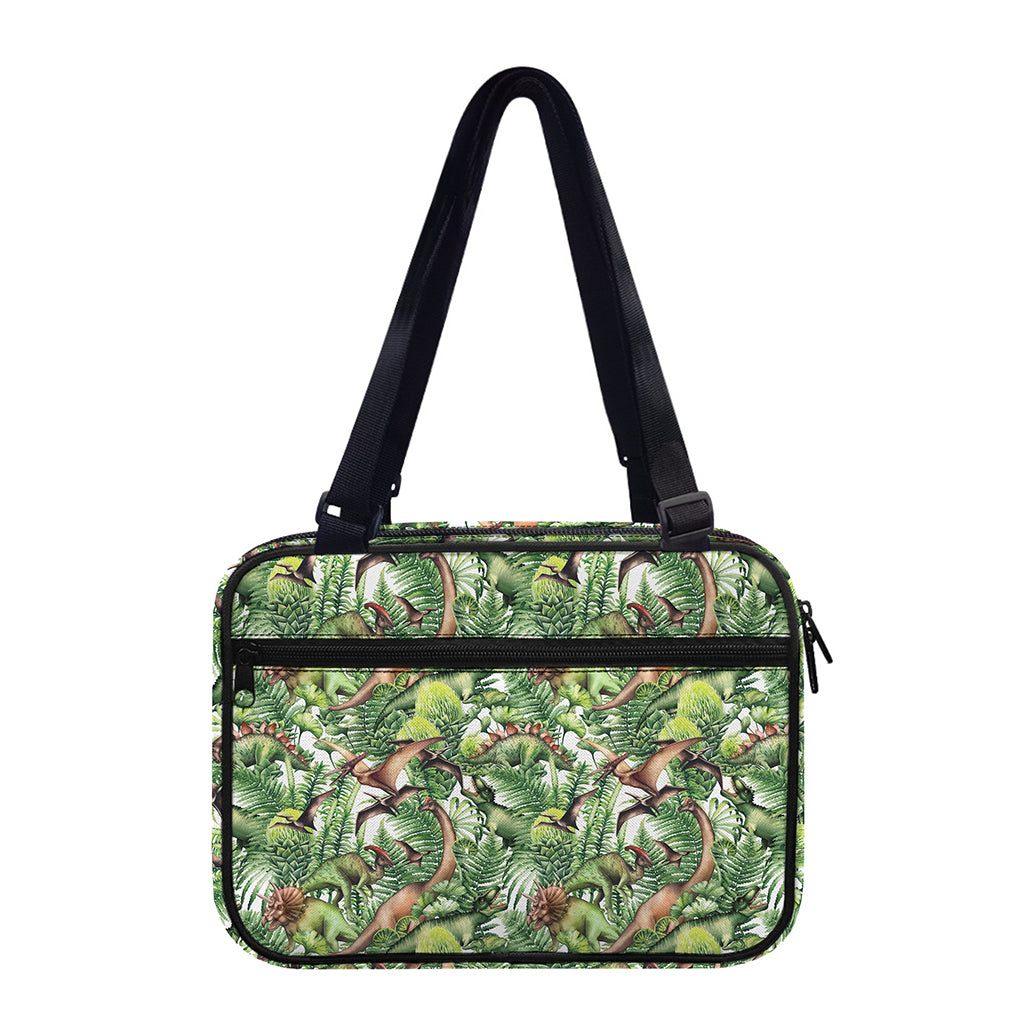 Dinosaur And Prehistoric Plants Print Double Strap Bible Bag