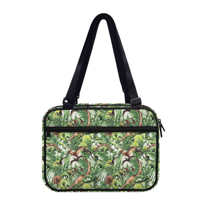 Dinosaur And Prehistoric Plants Print Double Strap Bible Bag