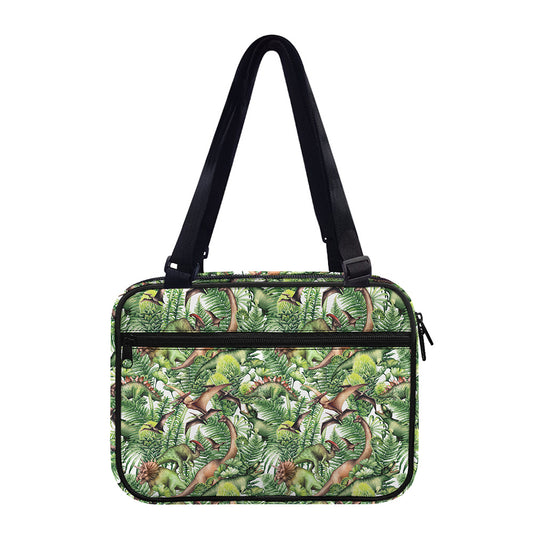 Dinosaur And Prehistoric Plants Print Double Strap Bible Bag