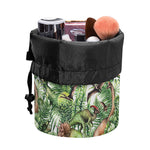 Dinosaur And Prehistoric Plants Print Drawstring Makeup Bag