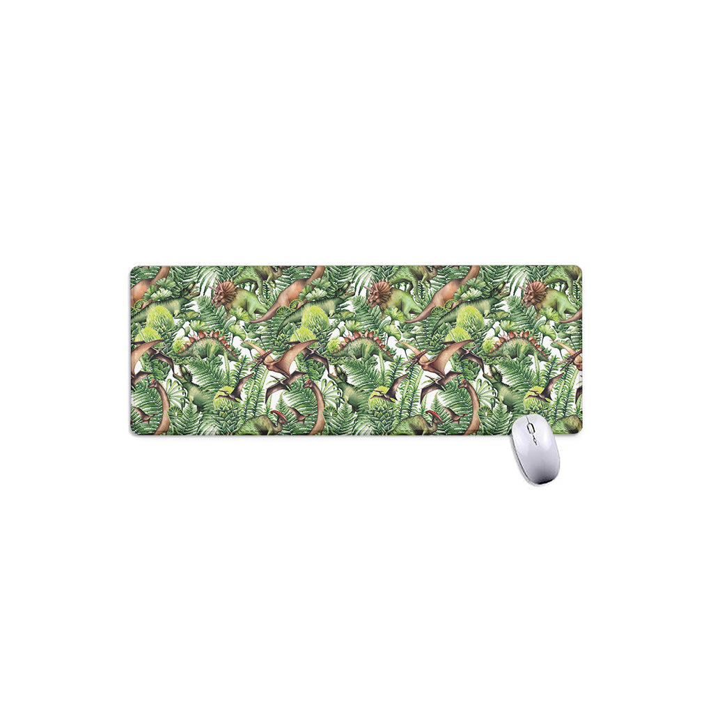 Dinosaur And Prehistoric Plants Print Extended Mouse Pad