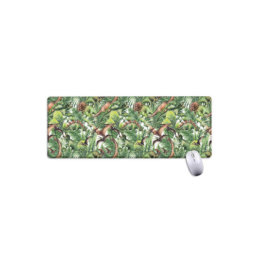 Dinosaur And Prehistoric Plants Print Extended Mouse Pad