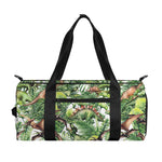 Dinosaur And Prehistoric Plants Print Gym Bag