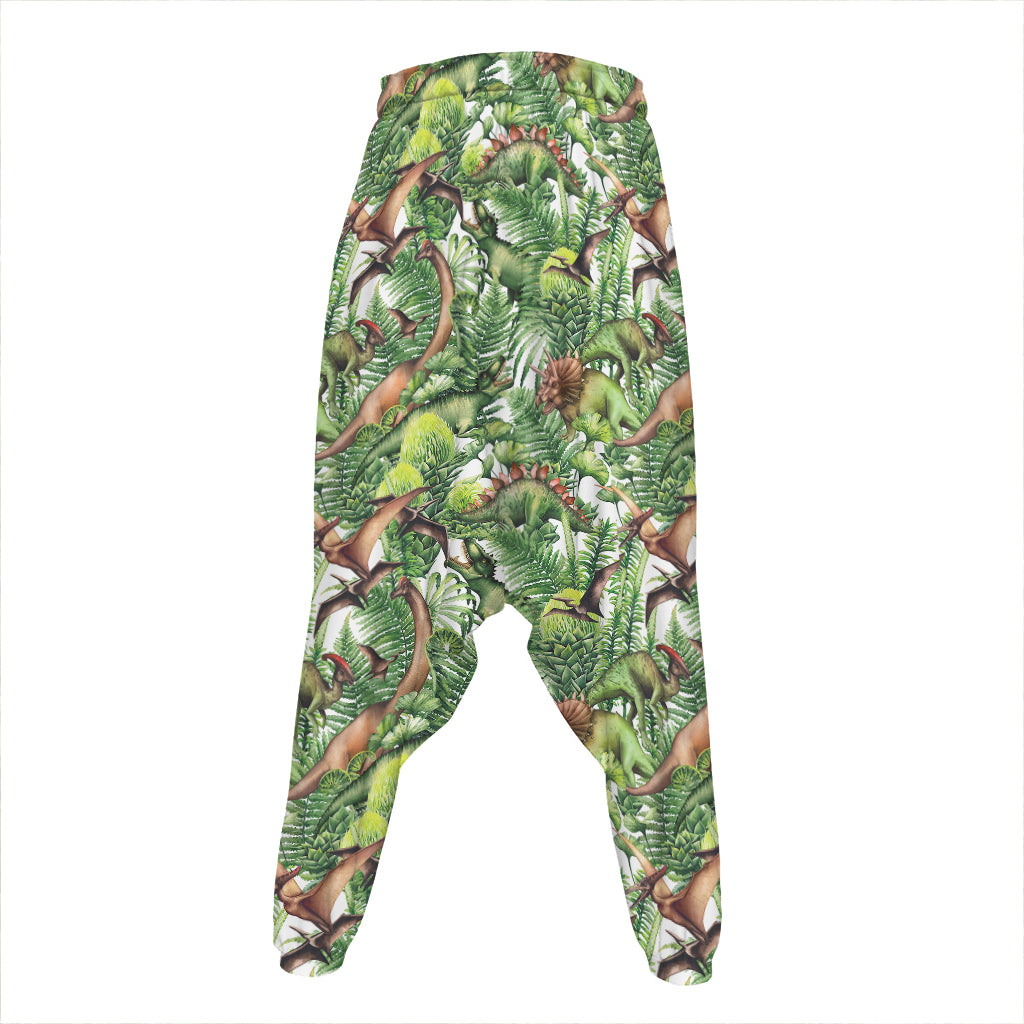 Dinosaur And Prehistoric Plants Print Hammer Pants