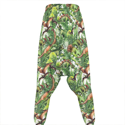 Dinosaur And Prehistoric Plants Print Hammer Pants