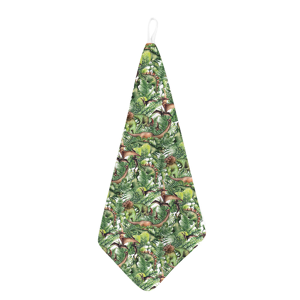 Dinosaur And Prehistoric Plants Print Hand Towel