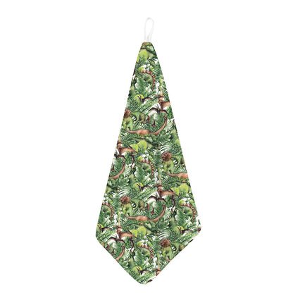 Dinosaur And Prehistoric Plants Print Hand Towel