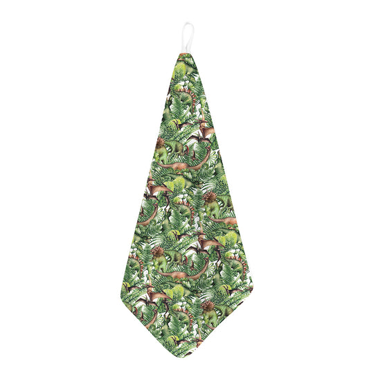 Dinosaur And Prehistoric Plants Print Hand Towel